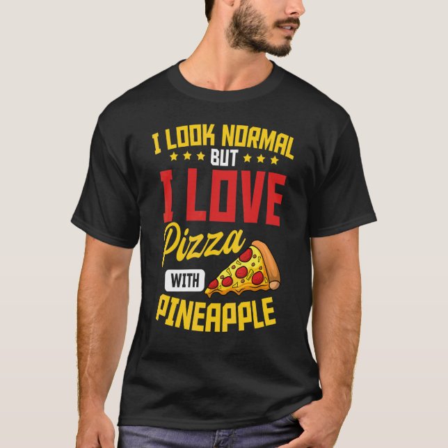 Pineapple Pizza Hawaiian Food Snack T Shirt (Framsida)