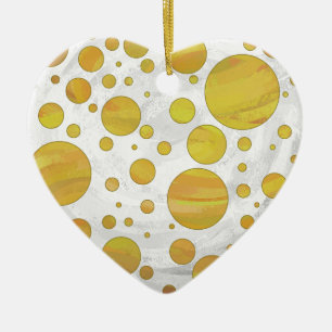Pineapple Polka Dot Mönster Julgransprydnad Keramik