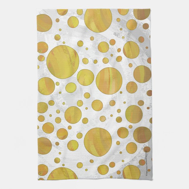Pineapple Polka Dot Mönster Kökshandduk (Vertikal)