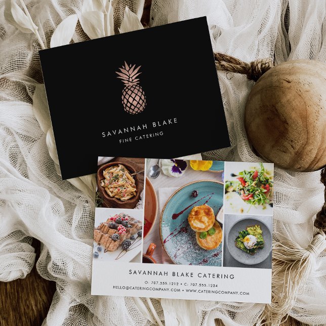 Pineapple-reklamfoto för Faux Ro Guld Vykort (Skapare uppladdad)