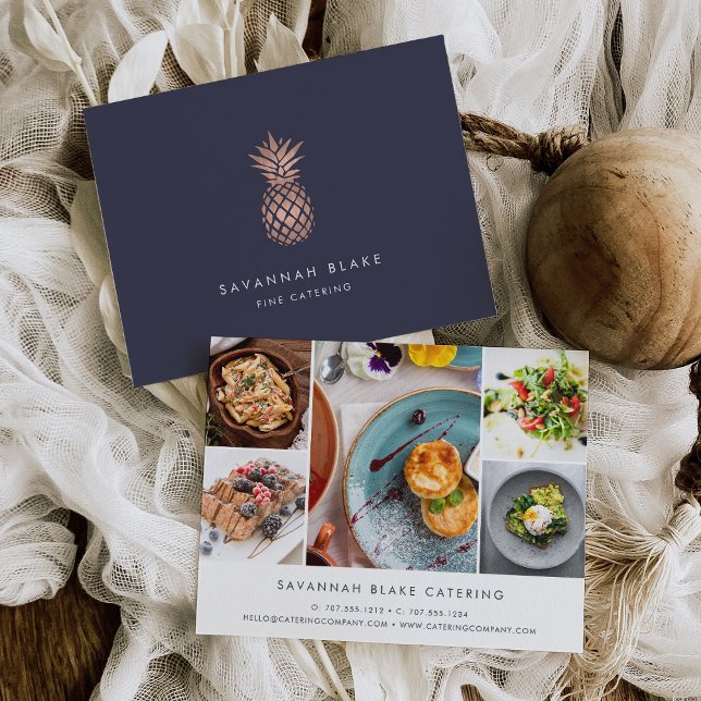 Pineapple-reklamfoto för Faux Ro Guld Vykort (Skapare uppladdad)