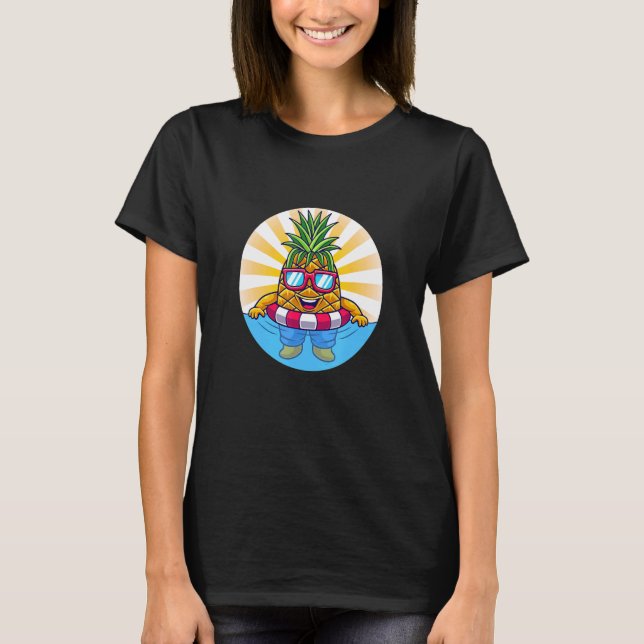 Pineapple Retro Sunglasses Aloha Beaches Hawaii Ha T Shirt (Framsida)