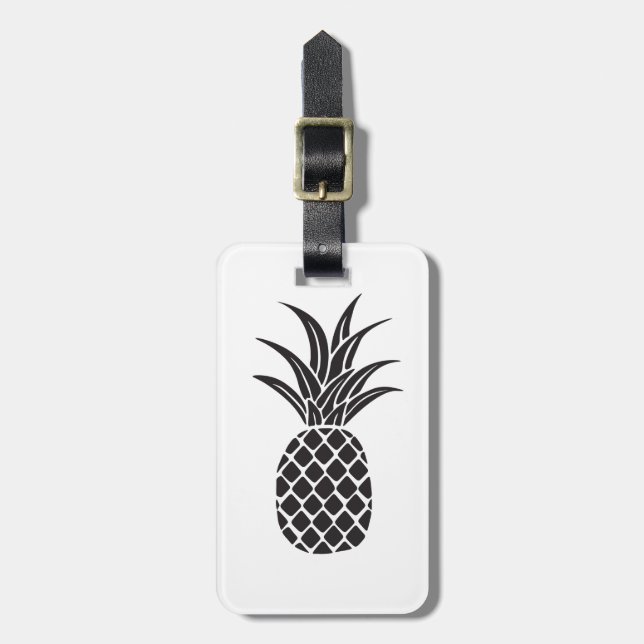 Pineapple Silhouette Luggage Tag Bagagebricka (Vertikal Framsida)