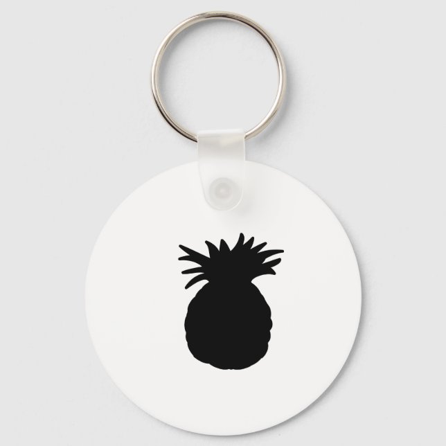 Pineapple Silhouette Nyckelring (Framsida)