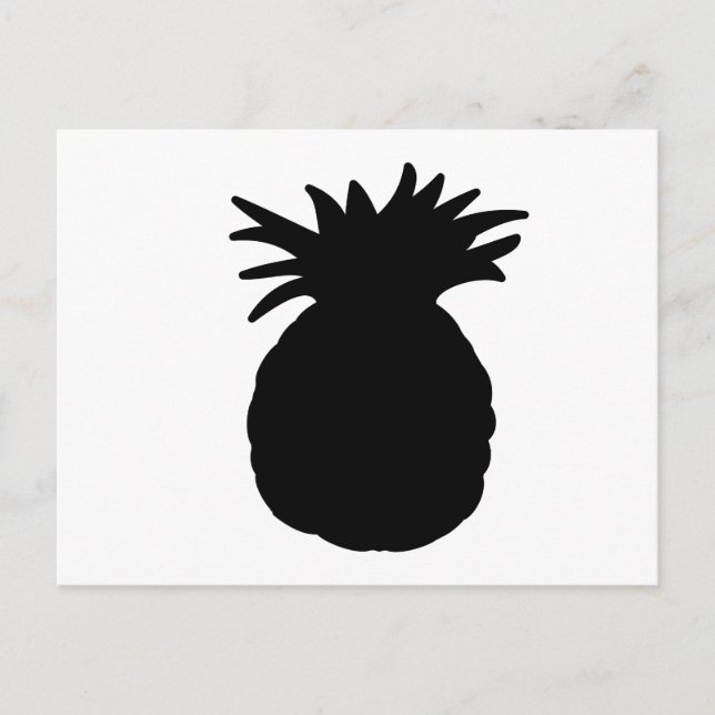 Pineapple Silhouette Vykort (Framsida)