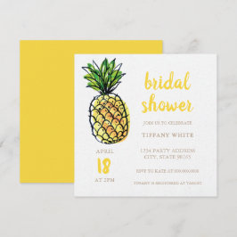 Pineapple Sommar Inbjudningskort för möhippan