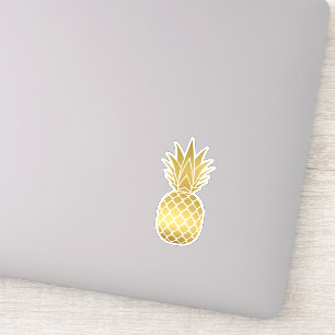 Pineapple Sticker i Guld Klistermärken