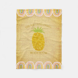 Pineapple Strandhus Fleecefilt