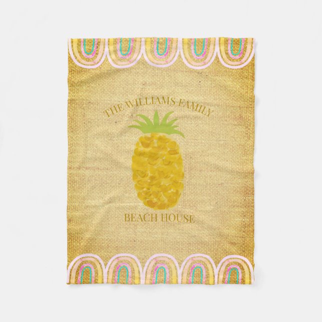 Pineapple Strandhus Fleecefilt (Framsidan)