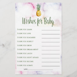 Pineapple Summer Önskemål för Baby Baby Shower Gam