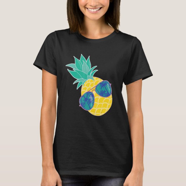 Pineapple Sunglasses Aloha Beacher Hawaii T Shirt (Framsida)