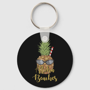Pineapple Sunglasses Aloha Beacher Hawaiian Hawaii Nyckelring