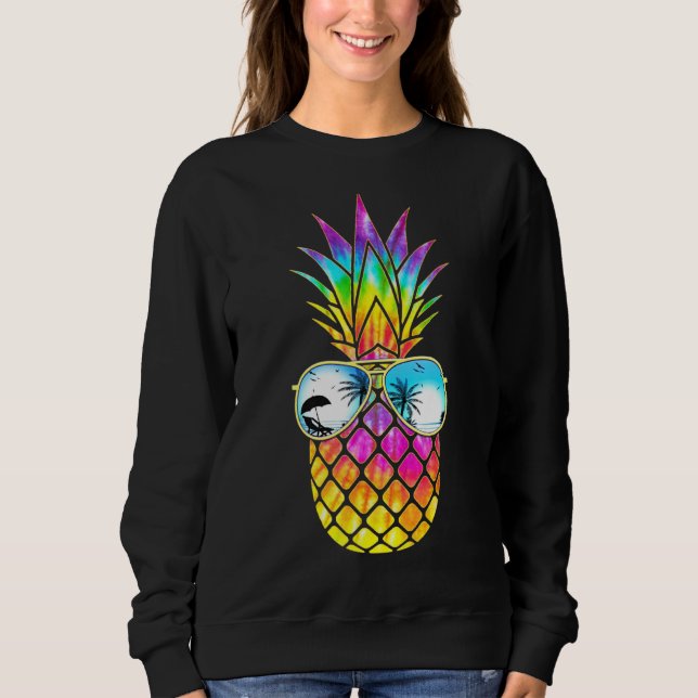 Pineapple Sunglasses Aloha Beacher Hawaiian Hawaii T Shirt (Framsida)