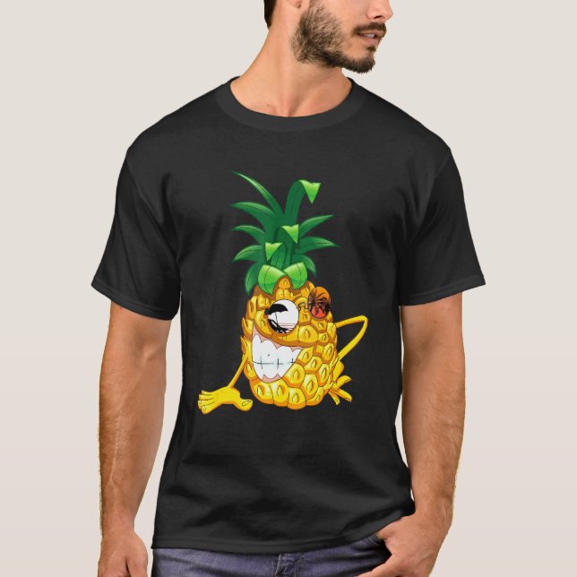 Pineapple Sunglasses Aloha Beacher Hawaiian Hawaii T Shirt (Framsida)
