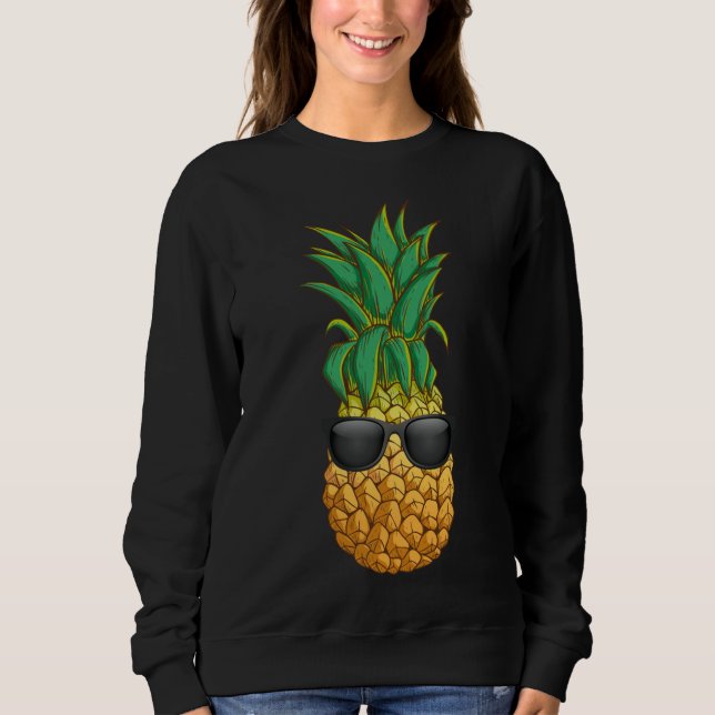 Pineapple Sunglasses Summer Aloha Hawaii T Shirt (Framsida)