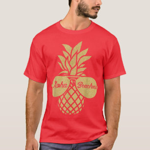 Pineapple Sunglasses TAloha Beacher Hawaiian Hawai T Shirt