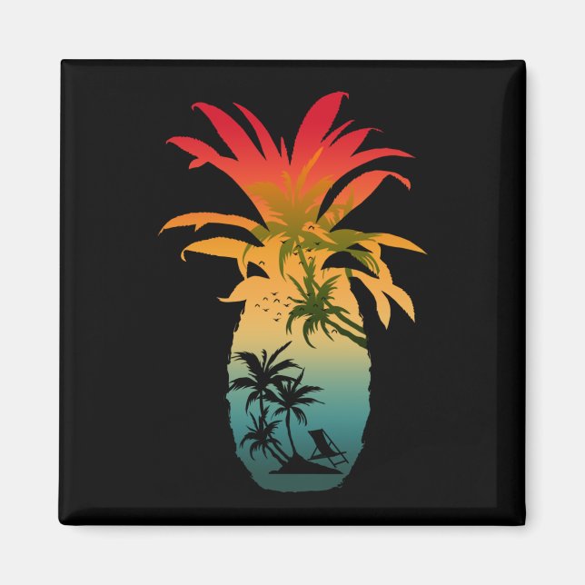 PINEAPPLE SUNSET MAGNET (Framsidan)