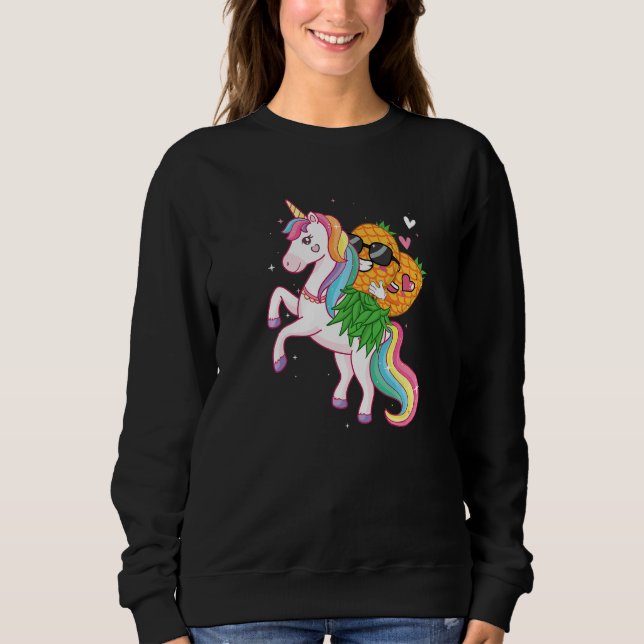 Pineapple Swinger Unicorn  Swinging Lifestyle Poly T Shirt (Framsida)