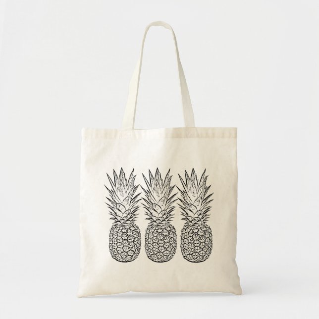 Pineapple Tote-påse,strand till påse,välkommen Tygkasse (Framsidan)