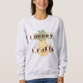Pineapple Tropical Coffee Crafts Typografi T Shirt