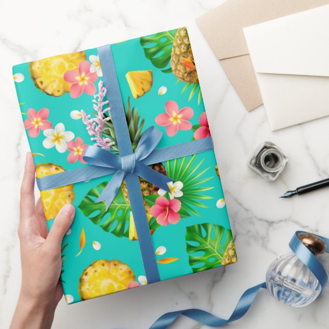 Pineapple Tropical Hawaiian Sommar Presentpapper (Gifting)