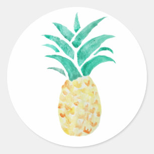 Pineapple Tropical Party Stickers Runt Klistermärke