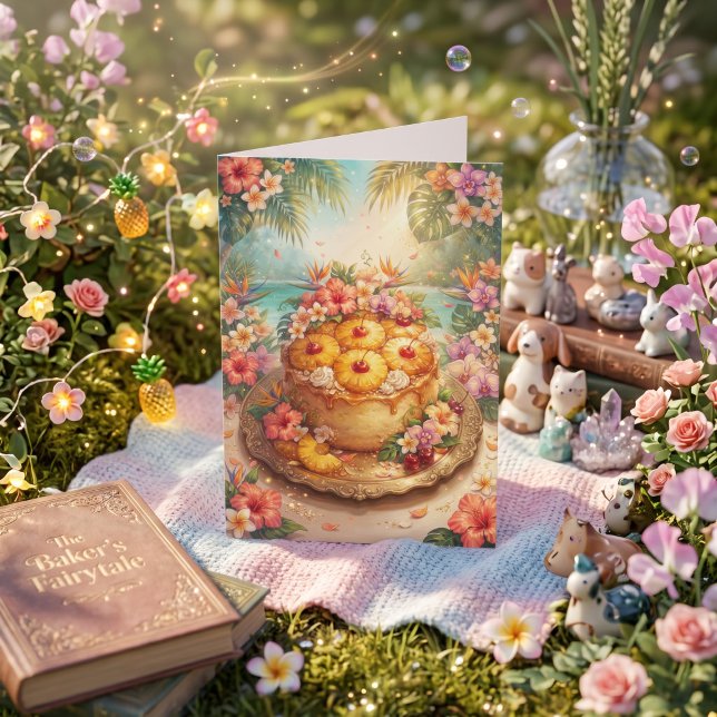 Pineapple Upside Down Cake | Dotters födelsedag Kort (Skapare uppladdad)