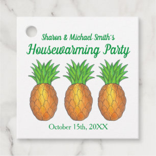 Pineapple Välkommen Open House Houseuppvärmning Pa Gåvor Etiketter