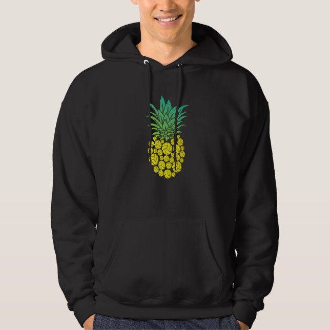 Pineapple Volleyball   Fruit Beach Hawaii Hawaiian Hoodie (Framsida)