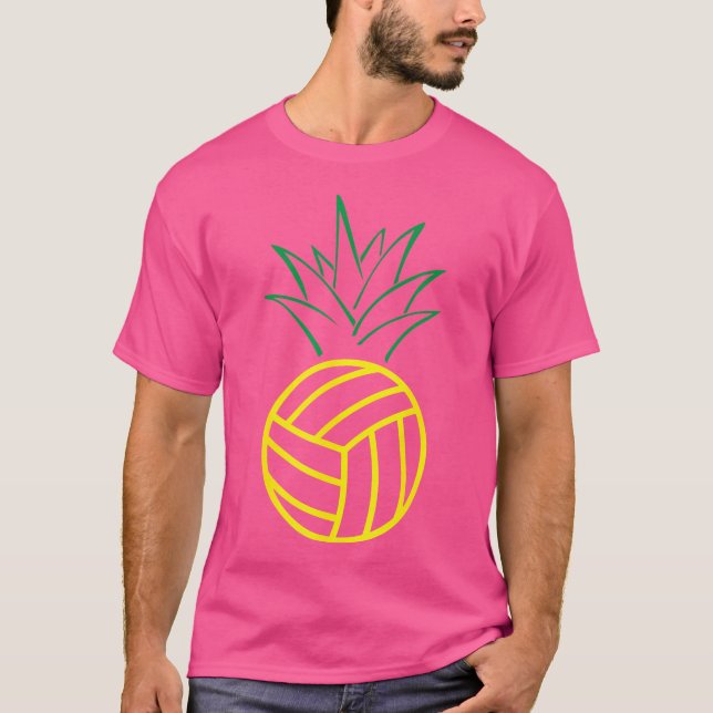 Pineapple Volleyball Funny T Shirt (Framsida)