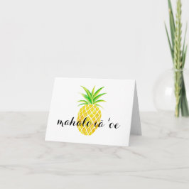 Pineapple Watercolor Hawaiian mahalo iā ouoe tack
