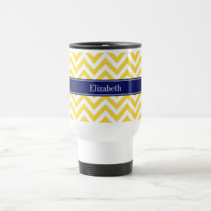 Pineapple White LG Chevron Navy Blue Namn Monogram Resemugg