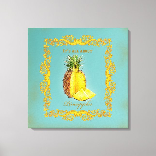 PINEAPPLE ~ Wrapped Canvas (Framsida)