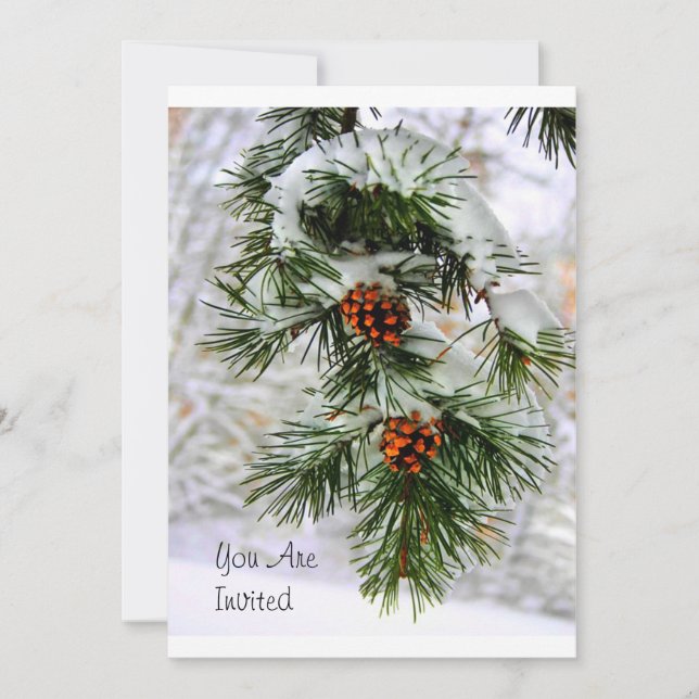 PineCone BranchHD Inbjudningar (Framsida)