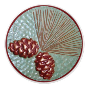 Pinecone Ceramic Drating Knopp