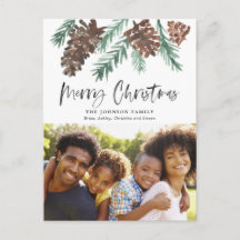 Pinecone jul Watercolor Helgdag Photo