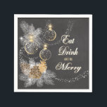 Pinecone Ornaments Jul-kalkboard Pappersservett<br><div class="desc">Det fina jultemat innehåller ritkonsverk med gräs-koner,  gräs grenar och delikata dekorerade Helgdag med accent från guld och dammning av gnistrans utseende.</div>