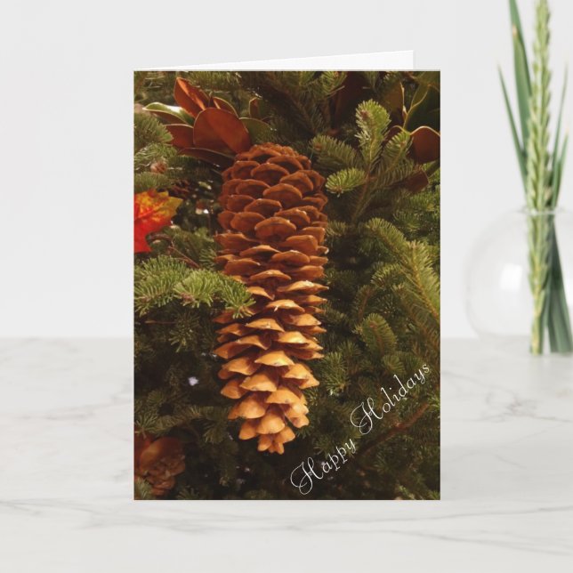 Pinecone på Helgdag-kortet Julgran Helgkort (Framsida)