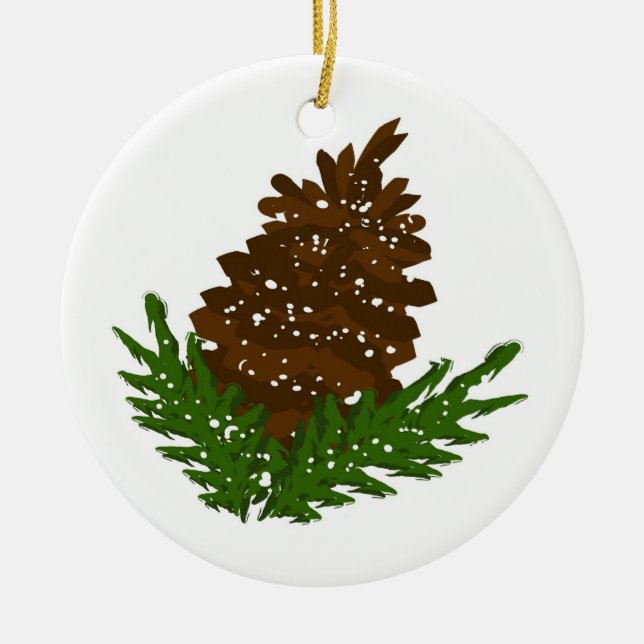 Pinecone Round Ornament (Framsidan)