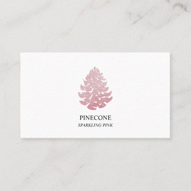 Pinecone Sparkling Glitter Visitkort (Framsida)