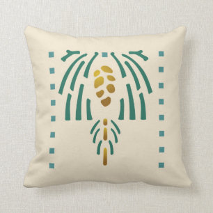 Pinecone stencilerar kudde