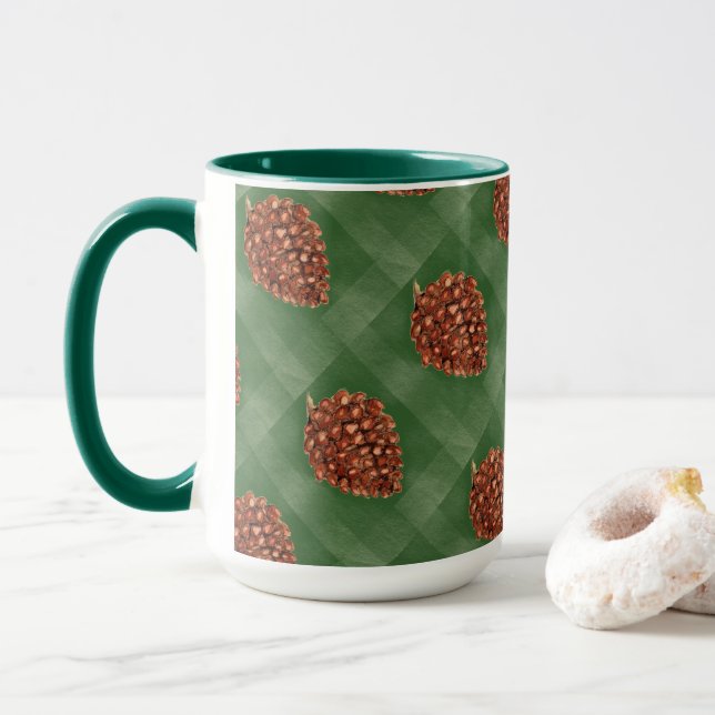 Pinecone Watercolor Mugg (Med munk)