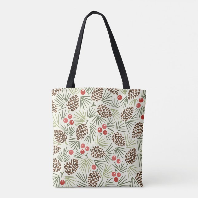 Pinecones jul Tote Tygkasse (Baksida)