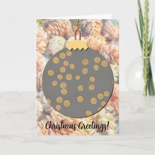 Pinecones och dekorera julkort för Helgdag Kort
