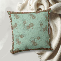 Pinecones och Distress Chevron Rand Cabin