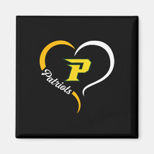 Pinecrest Patriots Logotyp Halvhjärtslag Hjärtat H Magnet