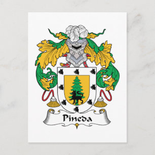 Pineda familjvapensköld vykort