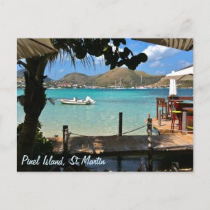 Pinel ö St Martin SXM Vykort
