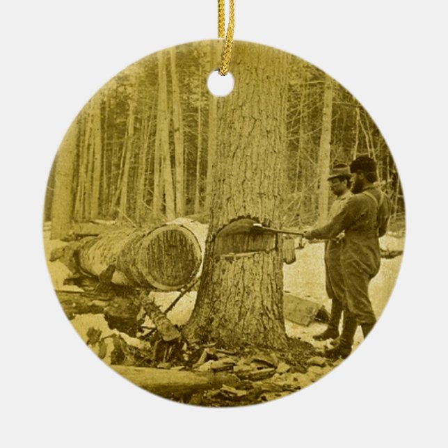 Pineries av Michigan Goodridge bröder Saginaw MI Julgransprydnad Keramik (Framsidan)