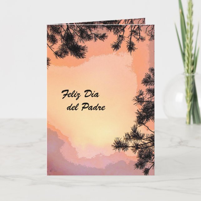 Piney Solnedgång Diameter del Padre Kort (Framsida)